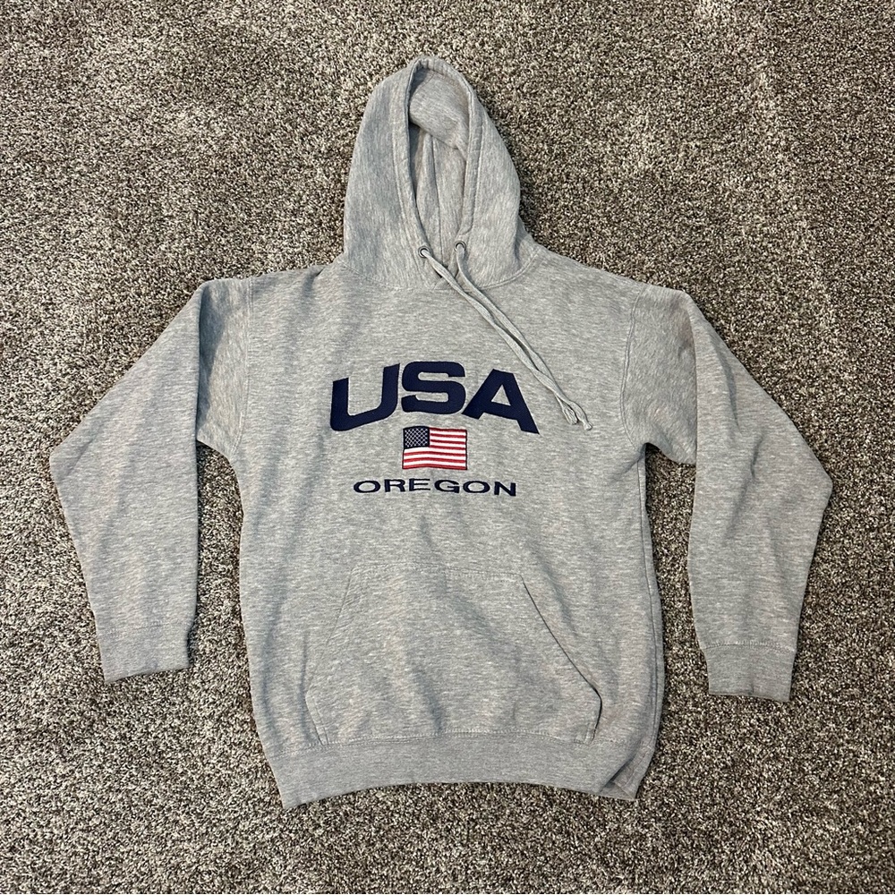 USA Oregon Gray Hoodie